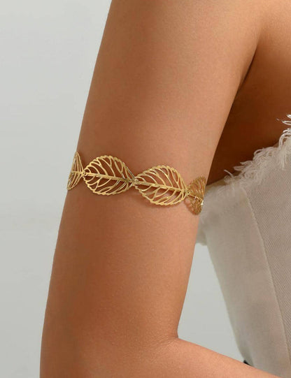 Hellow Out Simple Leaf Arm Cuff