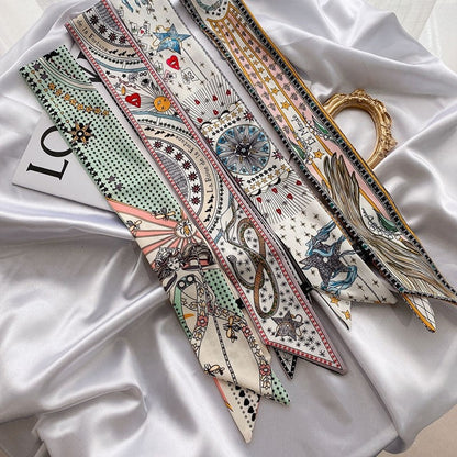 Tarot Pattern Slim Long Hair Scarf
