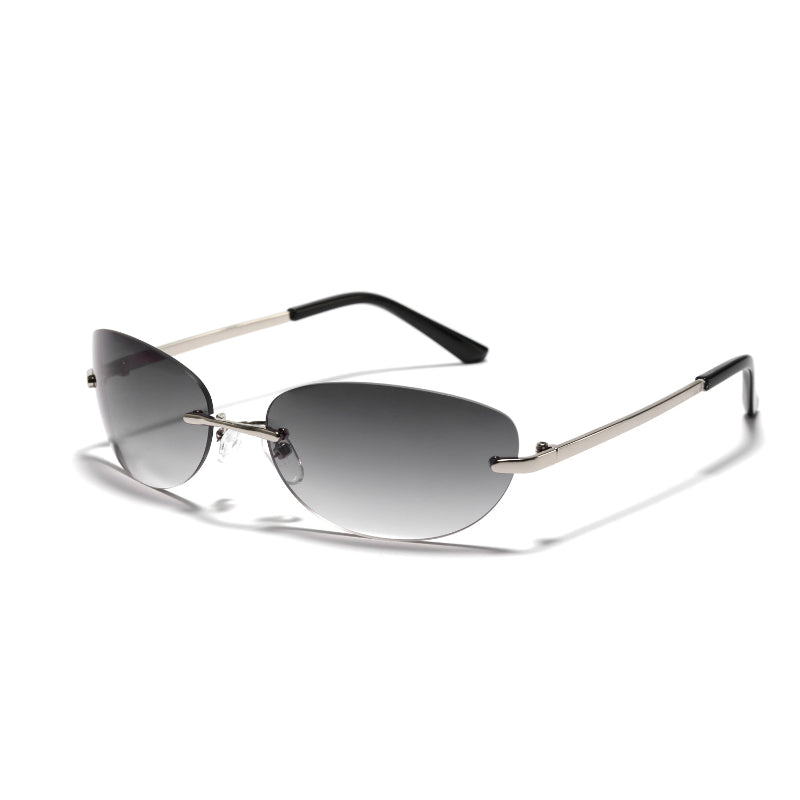 Rimless Retro Metal Minimalist Sunglasses
