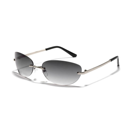 Rimless Retro Metal Minimalist Sunglasses