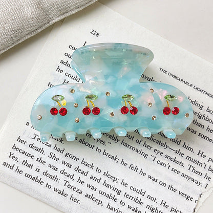 2+Cute Cherry Rhinestone Hair laws