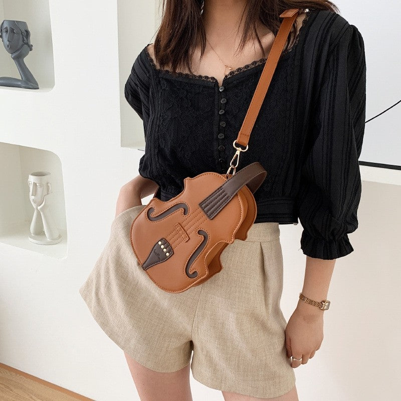 Creative Violin Shape Crossbody Bag