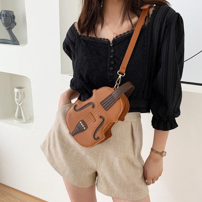 Creative Violin Shape Crossbody Bag