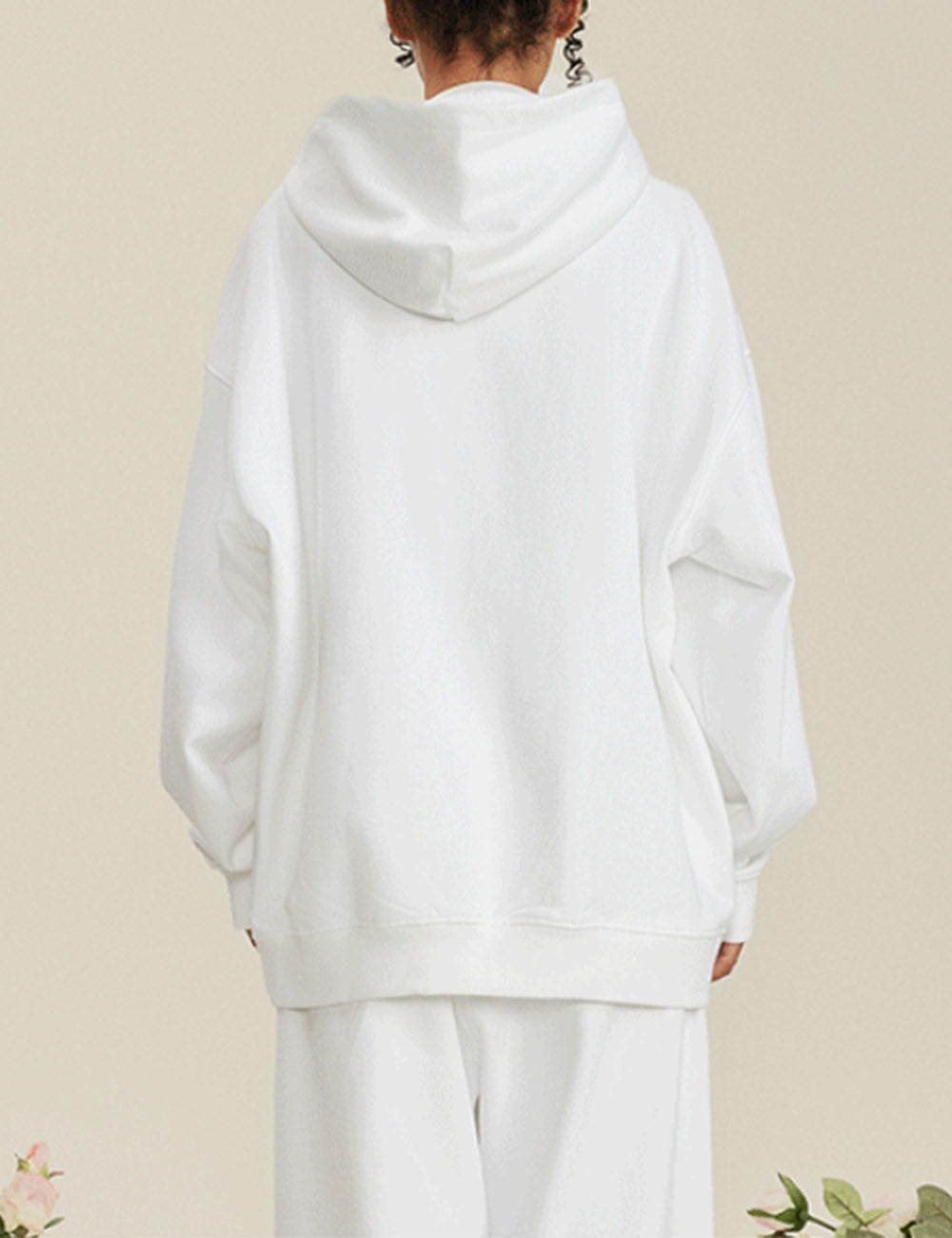 Solid Color Loose Long Sleeve Hoodie