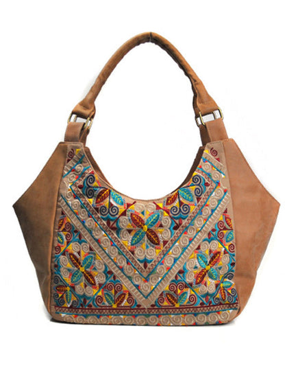 Retro Emboridered Tote Bag