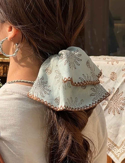Bohemian Sun Print Elastic Hair Tie
