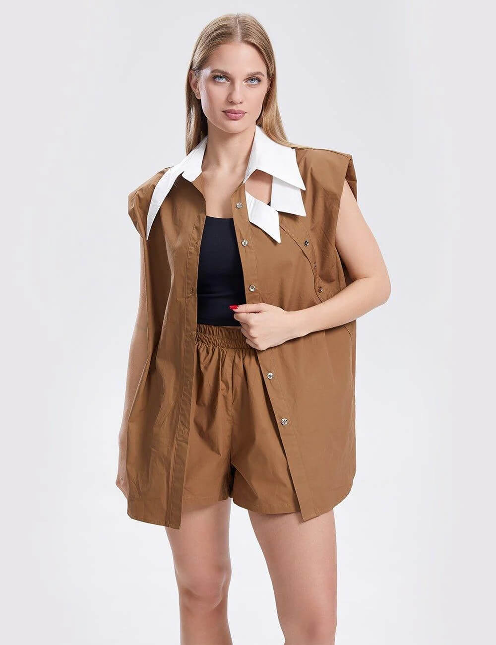 Sleeveless Shirts and Shorts Sets