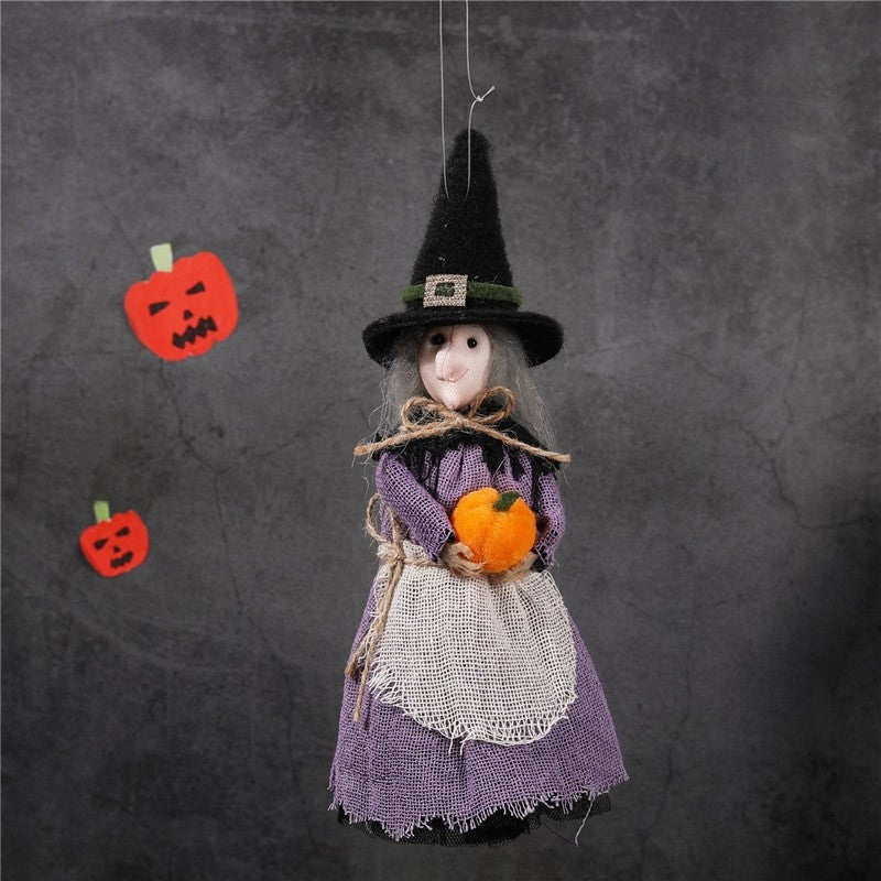 Halloween Witch Broom Scene Decoration