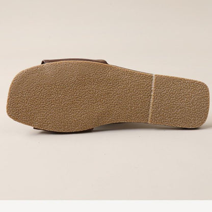 Elegant Solid Color Satin Open Toe Slippers