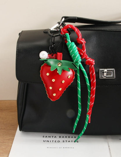 Cute Strawberry Rope Keychain Bag Charms