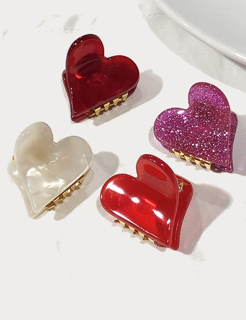 Minimalist Heart Small  Acetate Hair Claw