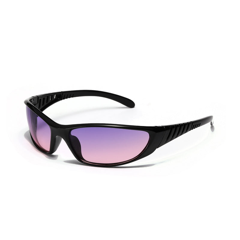 Colourful Hollow-Out Futuristic Sunglasses