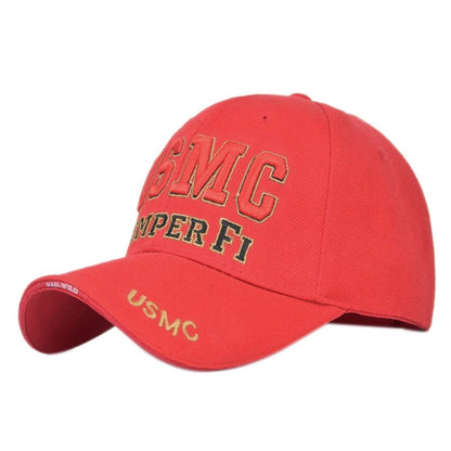 USMC Letter Baseball Cap Basic Sun Hat With Brim