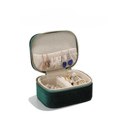 Solid Color Plush Portable Jewelry Set