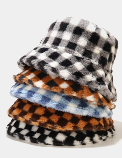 Contrast Color Checker Outdoors Bucket Hats