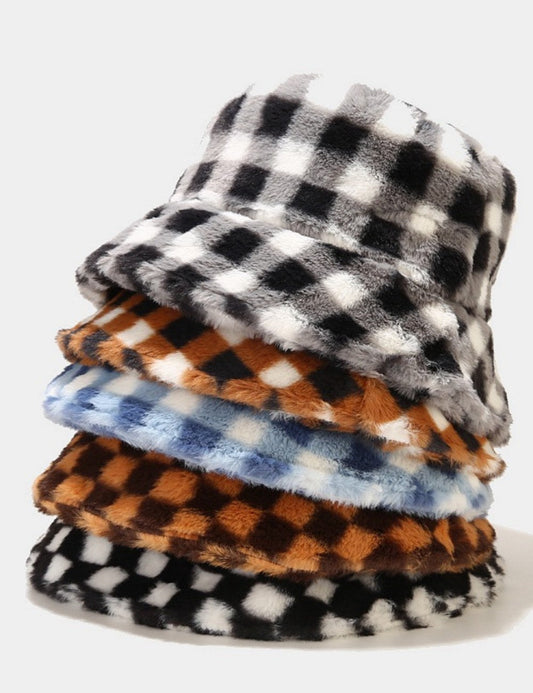 Contrast Color Checker Outdoors Bucket Hats