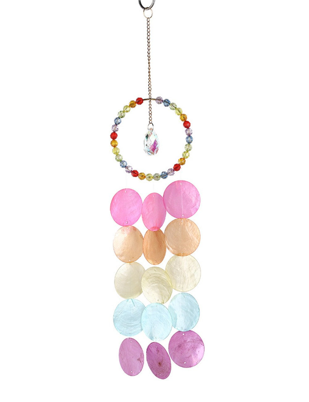 2+Colorful Beaded Shell Suncatcher Hangings