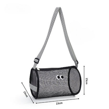 Solid Color Large Capacity Mesh Shoulder Bags