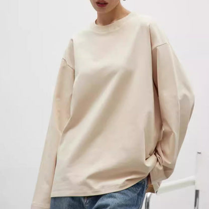 Casual Loose Round Neck Long Sleeve Top
