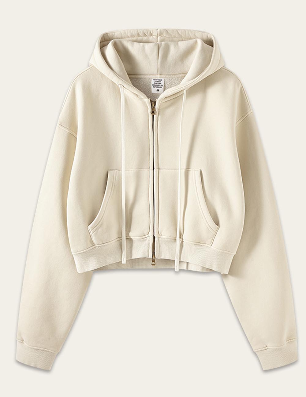 Trendy Long Sleeve Drawstring Cropped Cardigan