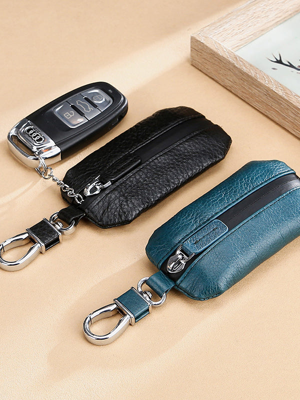 Retro Leather Car Key Holder Key Bag Keychain Wallet