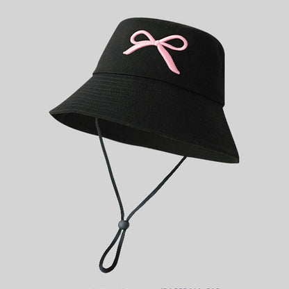 Elegant Bow Embroidered Bucket Hat