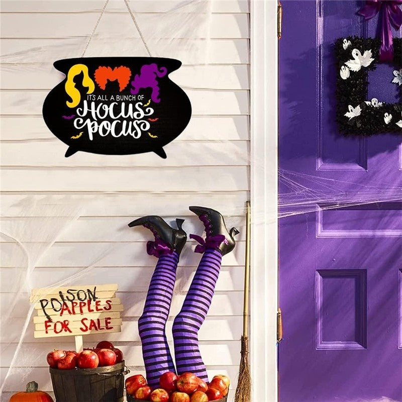 Halloween Wooden Door Sign Hanging Decoration