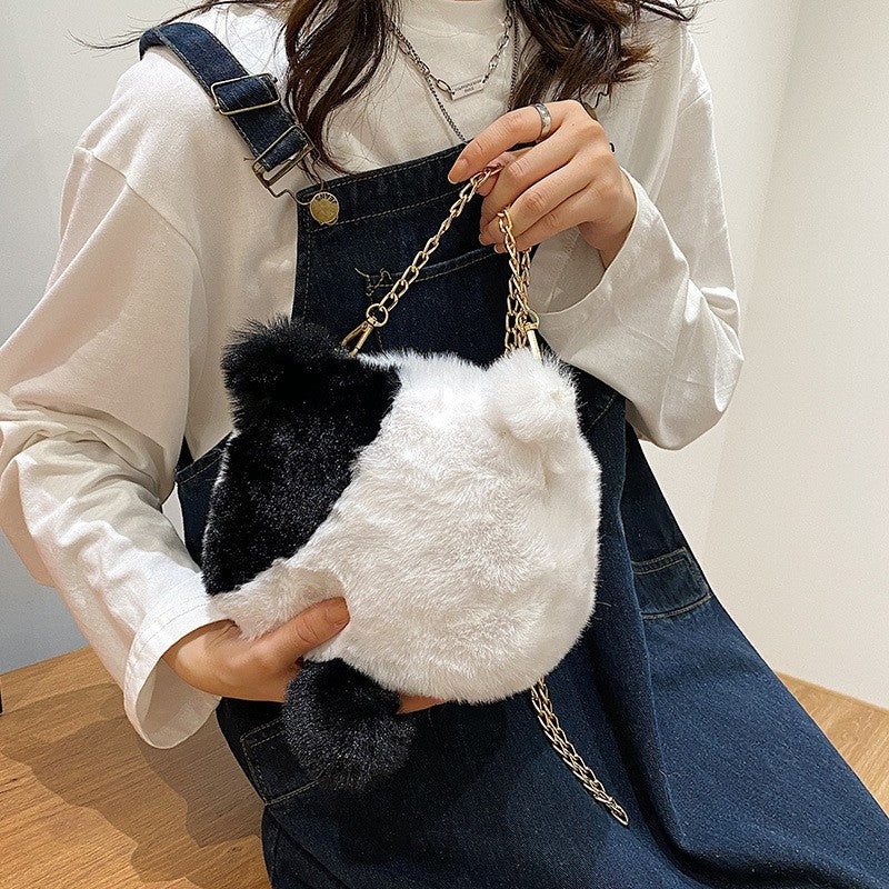 Cartoon Cute All-Match Plush One-Shoulder Diagonal Bag