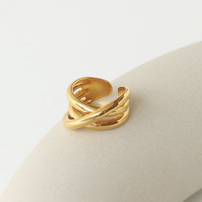 Cross Simple Metal Cool Rings