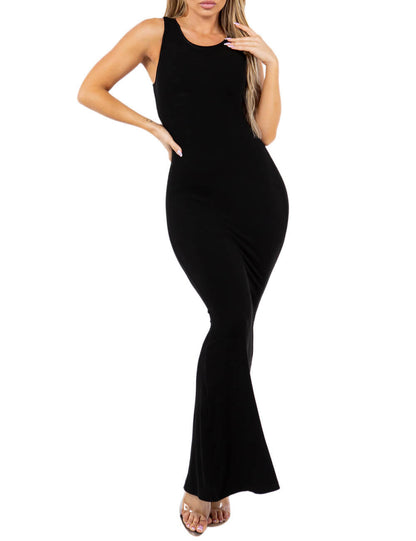 Seamless Crew Neck Shapewear Long Dress