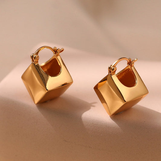 Square Shaped Simple Hoop Earrings