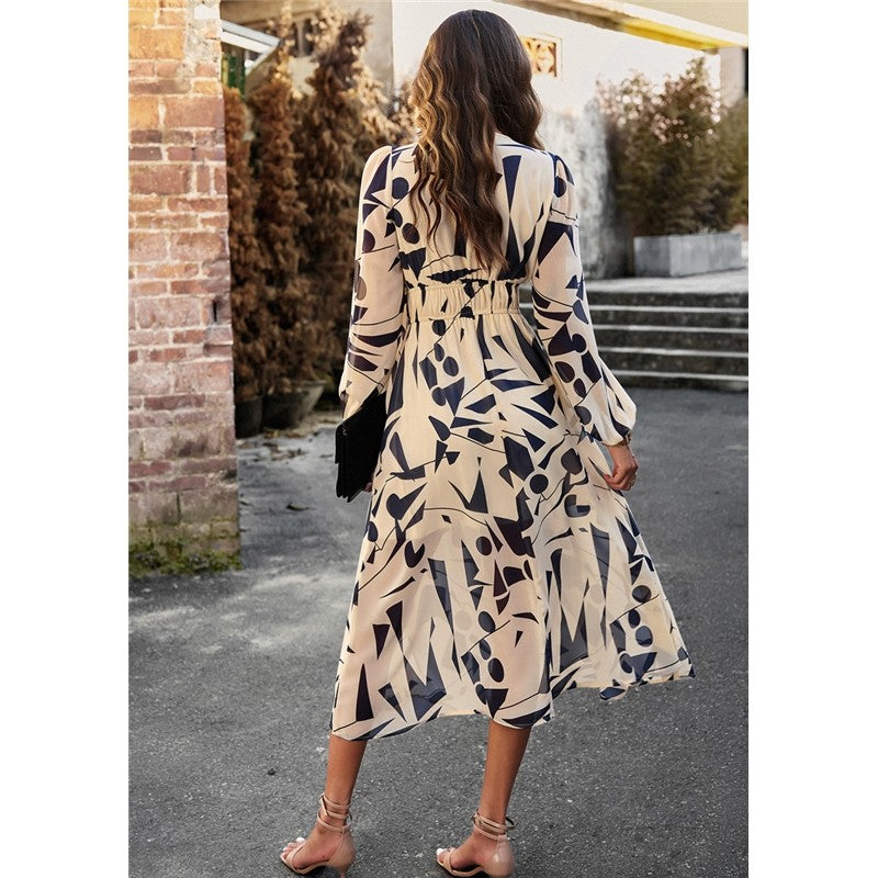 Bohemian Resort Casual Printed Long Skirt