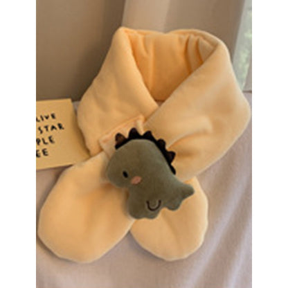 Baby Cute Cartoon Dinosaur Children Solid Color Scarf
