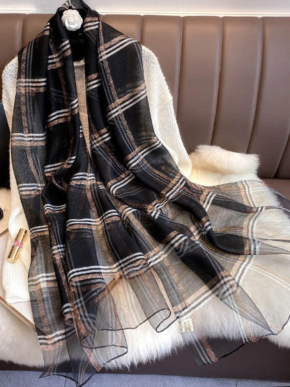 Personality Warm Striped Plaid Scarf