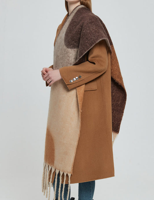 Irregular Print Tassel Vintage Scarf