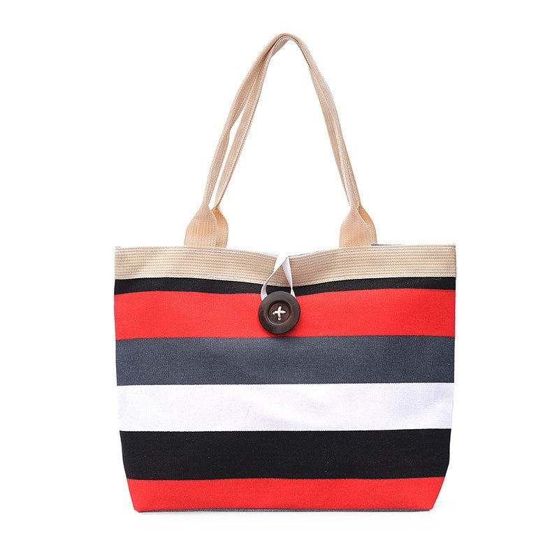 Rainbow Color Front Button Shoulder Bag