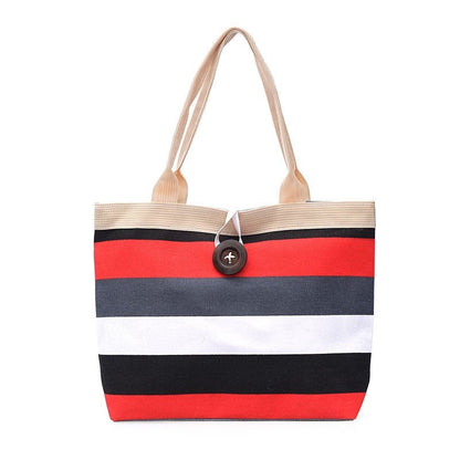 Rainbow Color Front Button Shoulder Bag