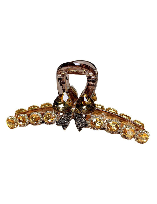 Exquisite Rhinestone Bow Hair Claw
