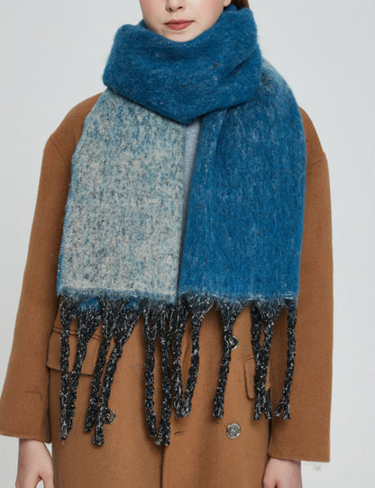 Gradient Color Tassel Scarves