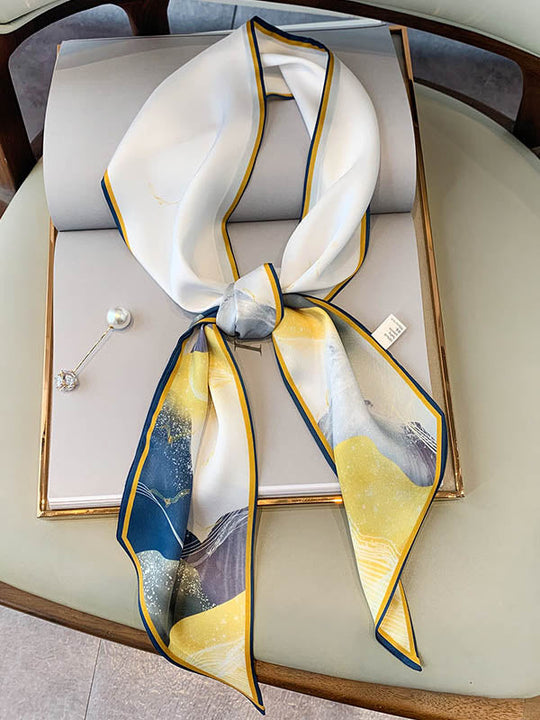 White Silk Scarf
