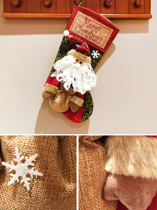 Santa Claus Snowman Socks Christmas Gifts Bag