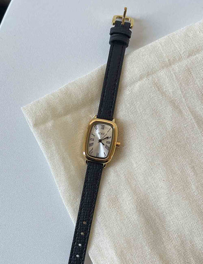 Elegant Roman Dial Small Rectangle Quartz Watch