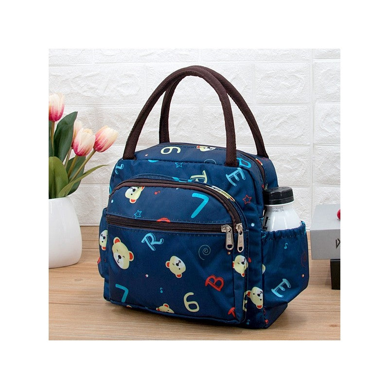 Polka Dot Sunflower Rose Bear Lunchbox Bag