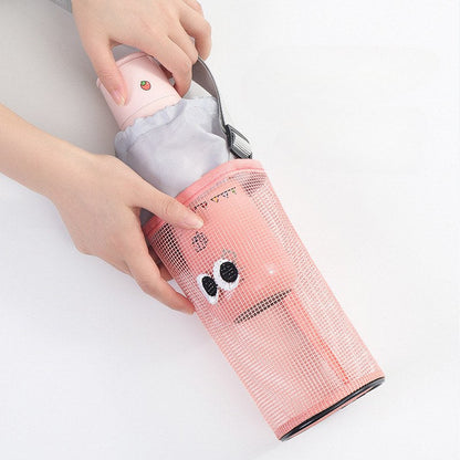 Cute Eyes Drawstring Organizer Shoulder Bag