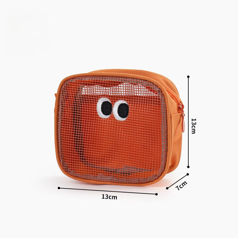 Cute Eyes Portable Mesh Cosmetic Bags