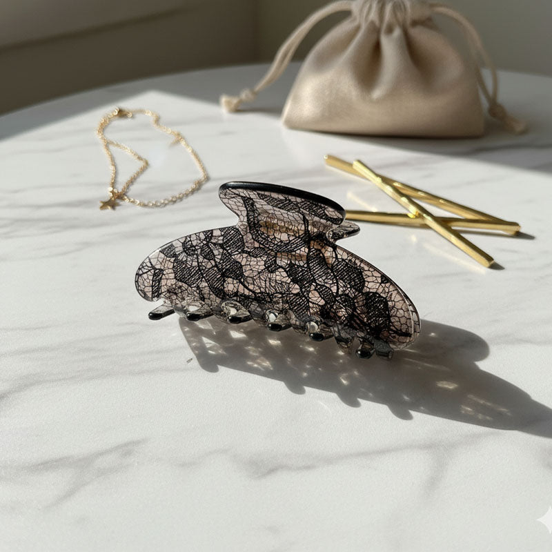 Elegant Lace Solid Color Hair Claw Clip