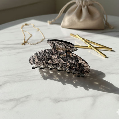 Elegant Lace Solid Color Hair Claw Clip