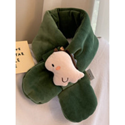 Baby Cute Cartoon Dinosaur Children Solid Color Scarf