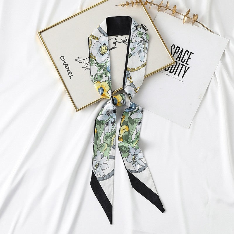 Imitation Silk Print Long Elegant Scarf
