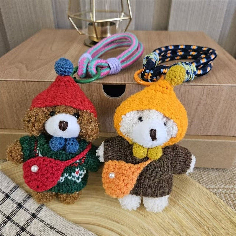 Colorful Dog Keychain With Crossbody Bag